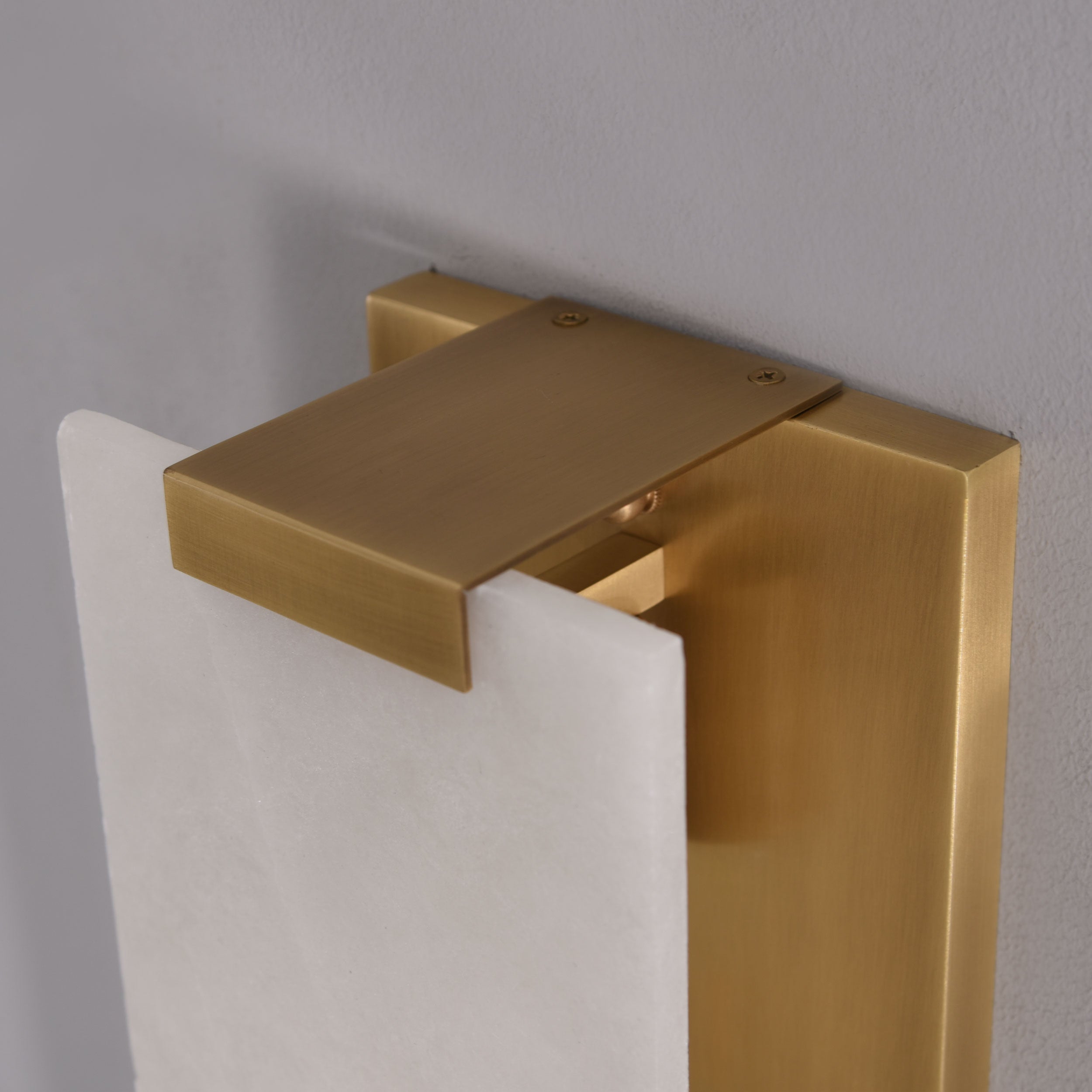 Board  Alabaster Sconce Brass