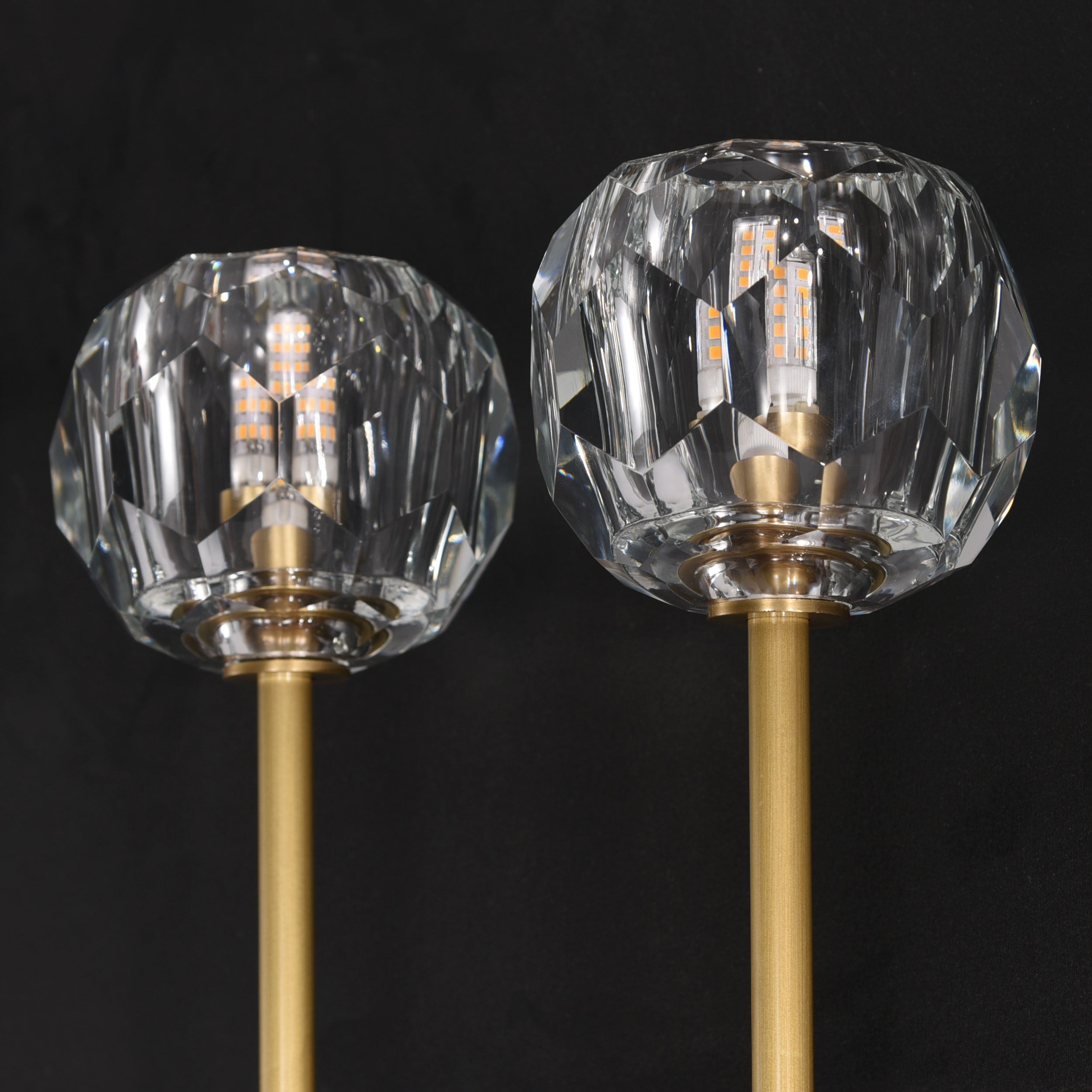 SPHERES DE CRISTAL DOUBLE SCONCE