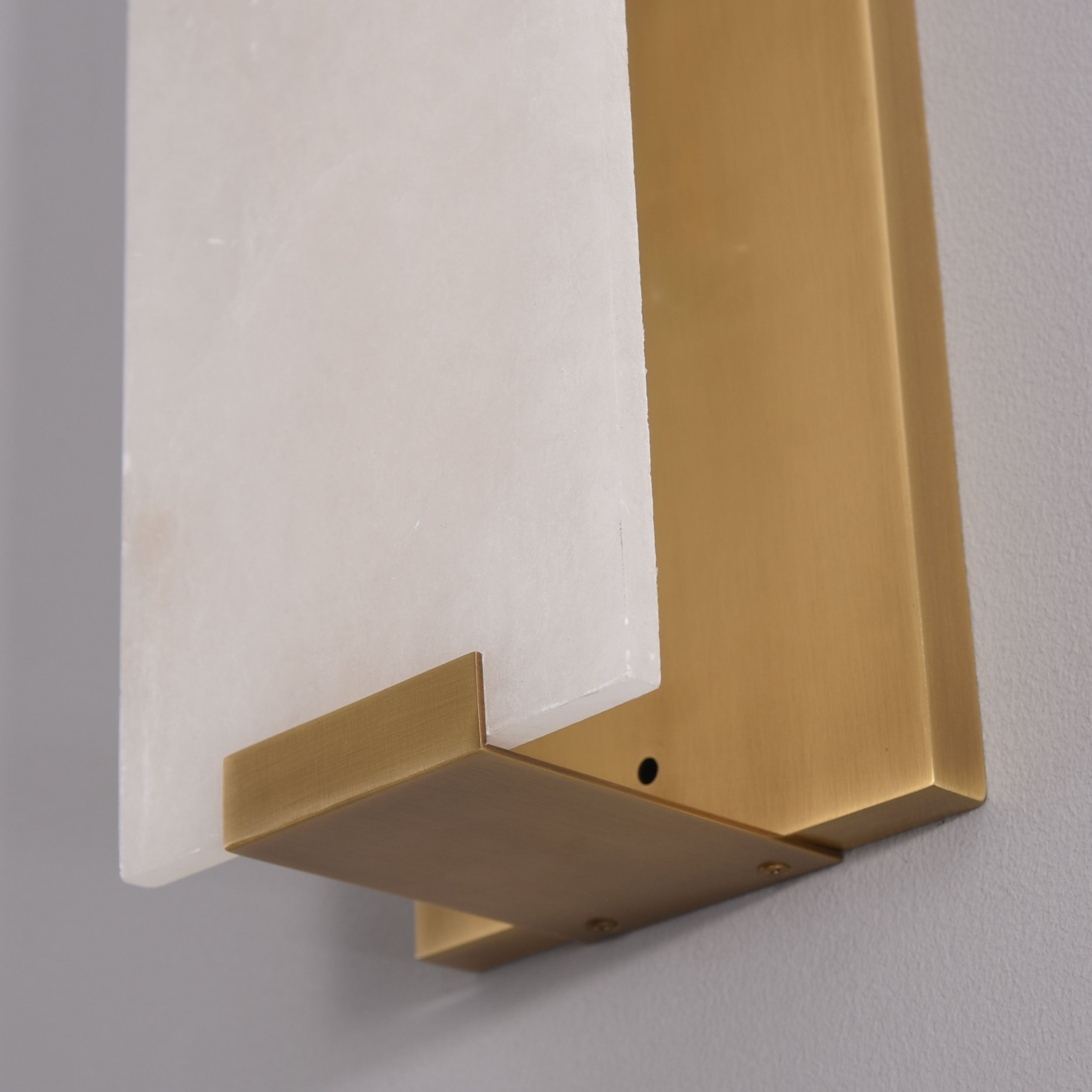 Board  Alabaster Sconce Brass