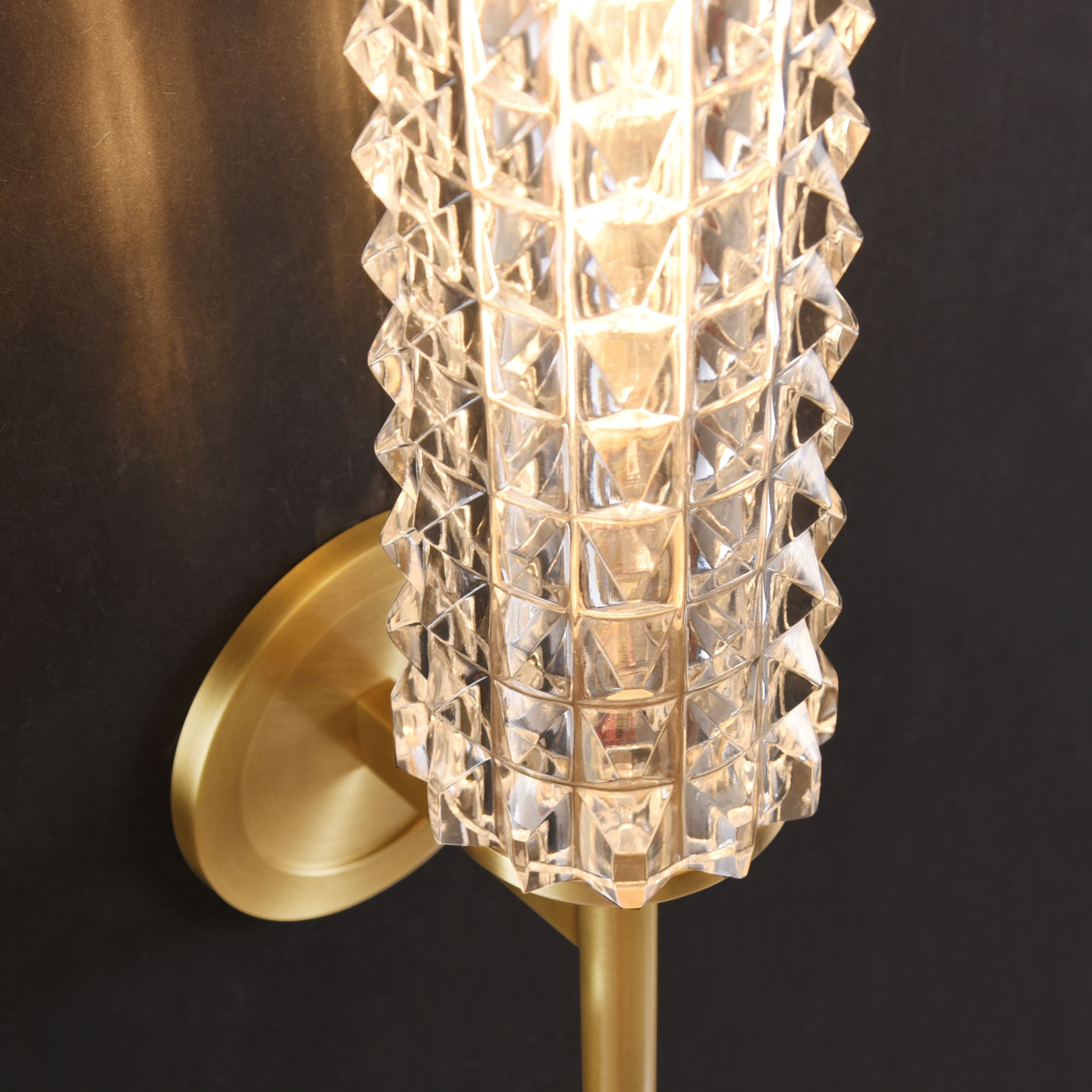 Topclear Crystal Sconce Brass