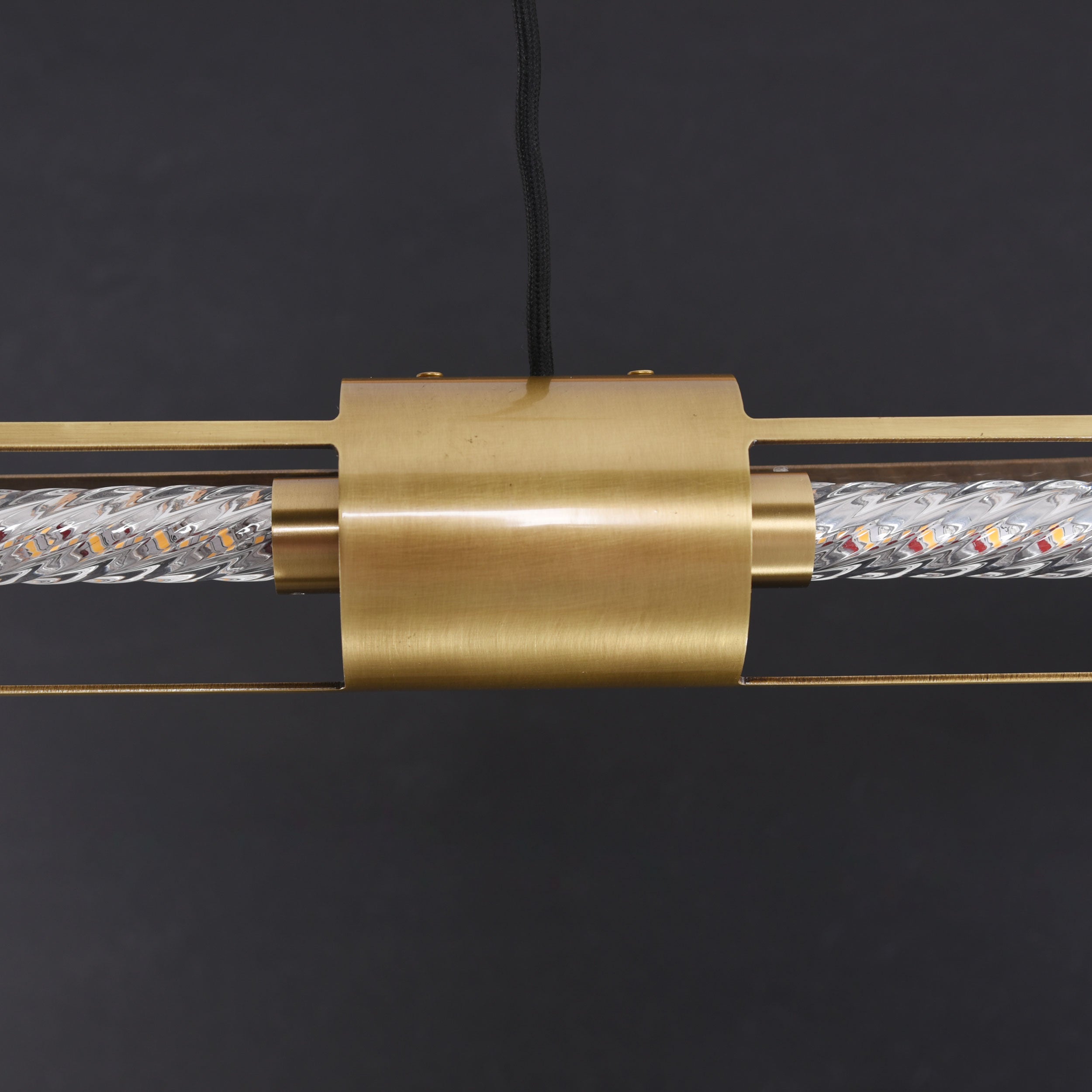 Tonger Pant Linear Chandelier Brass