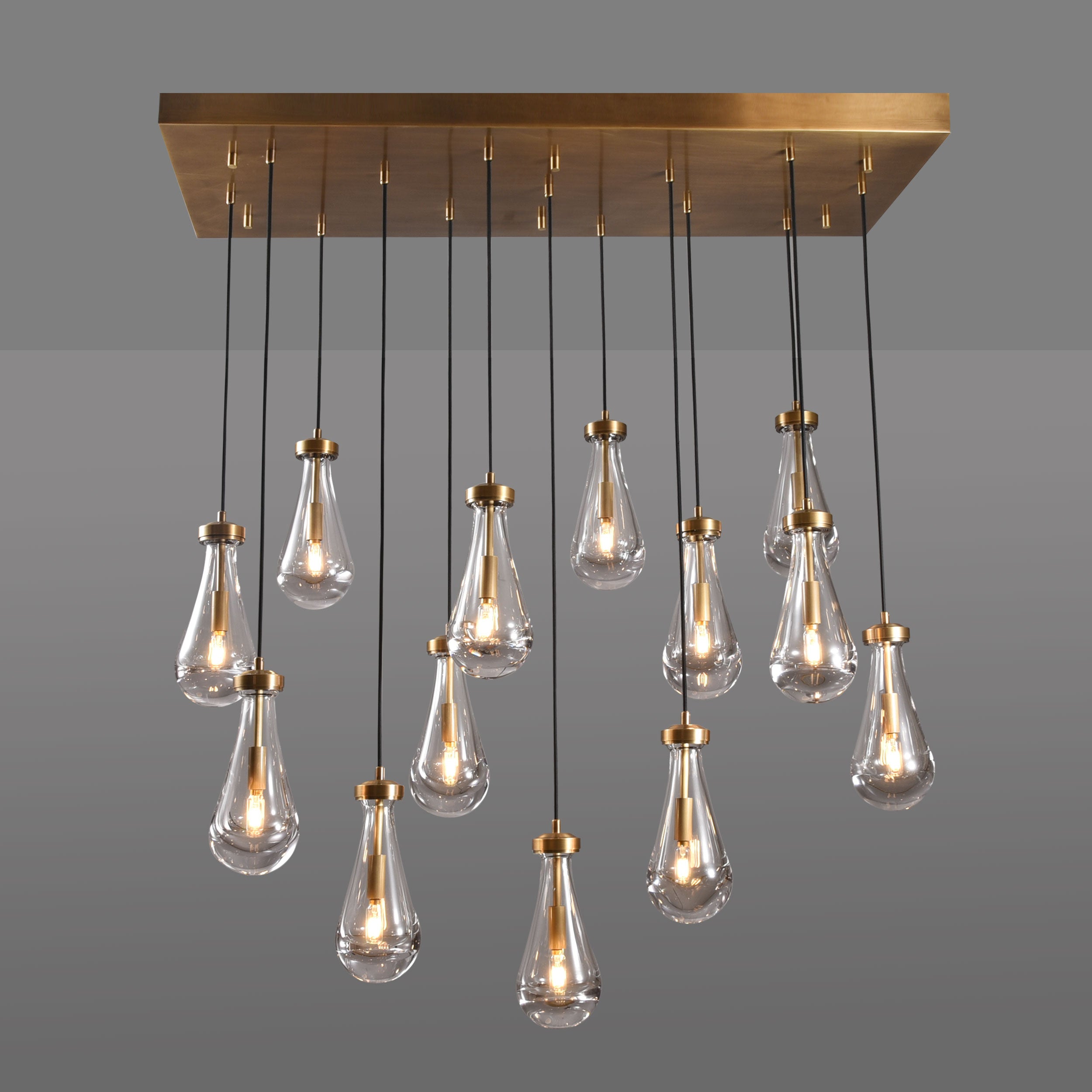 Kelly Linear Chandelier 48" Brass