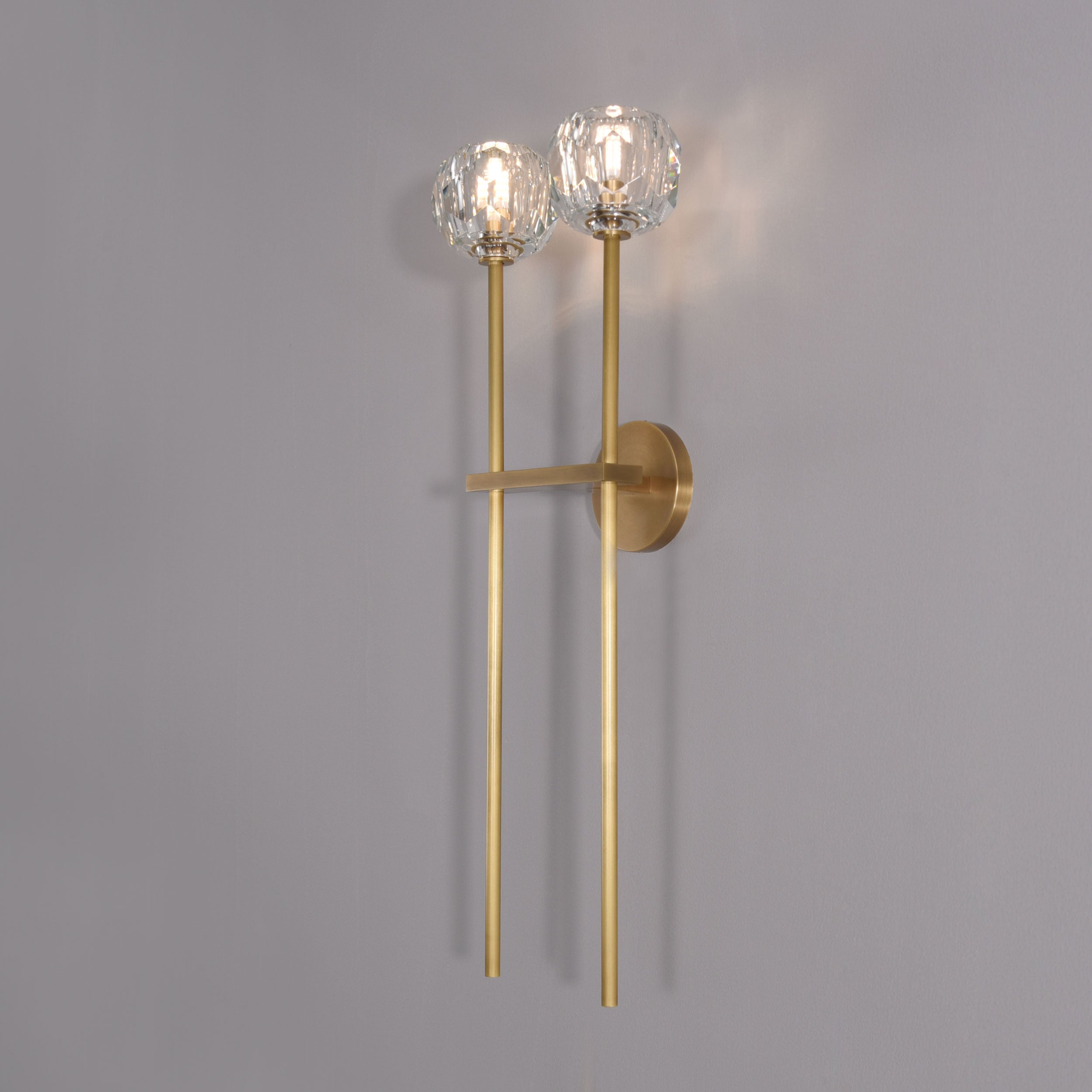 SPHERES DE CRISTAL DOUBLE SCONCE