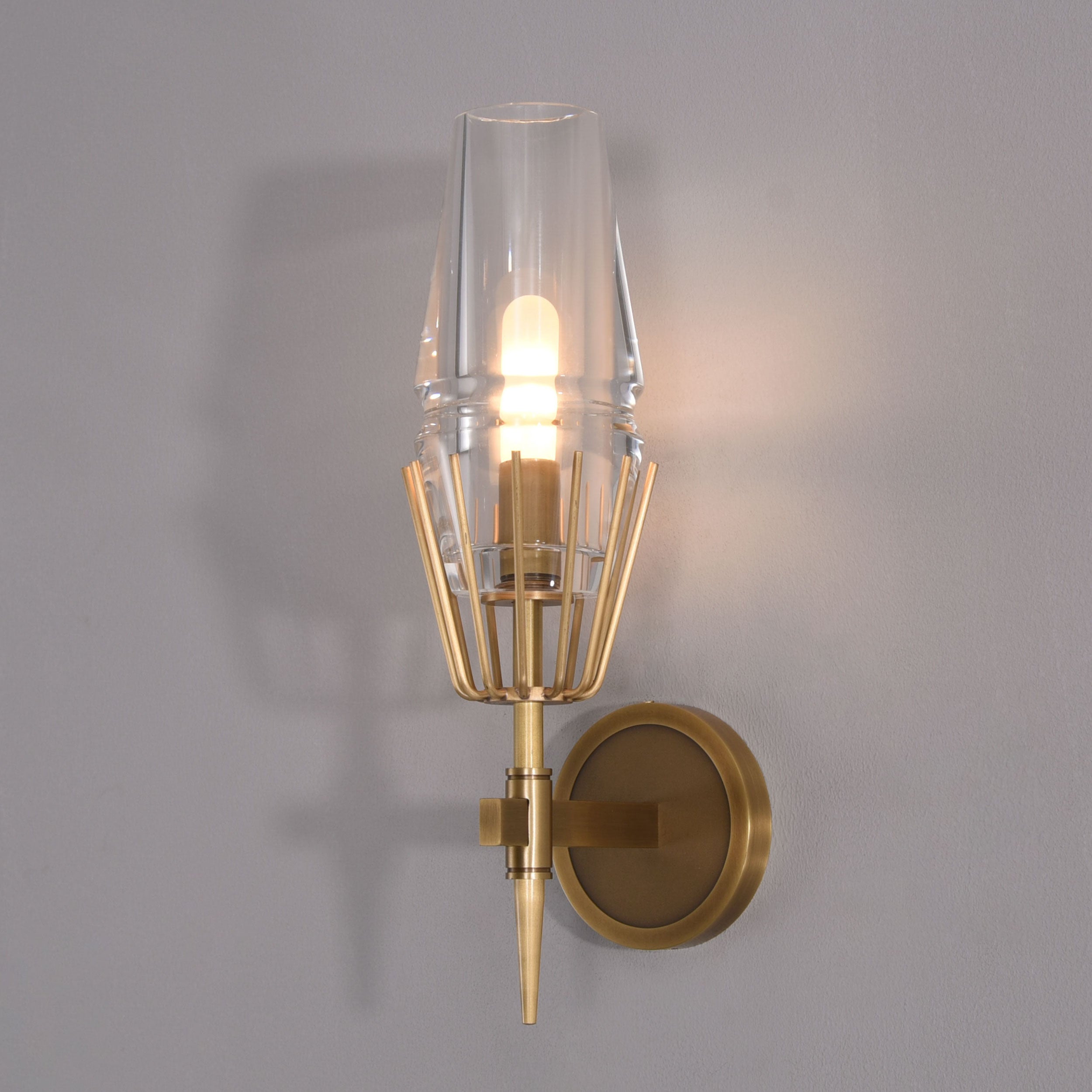 TATA Crystal Sconce Brass