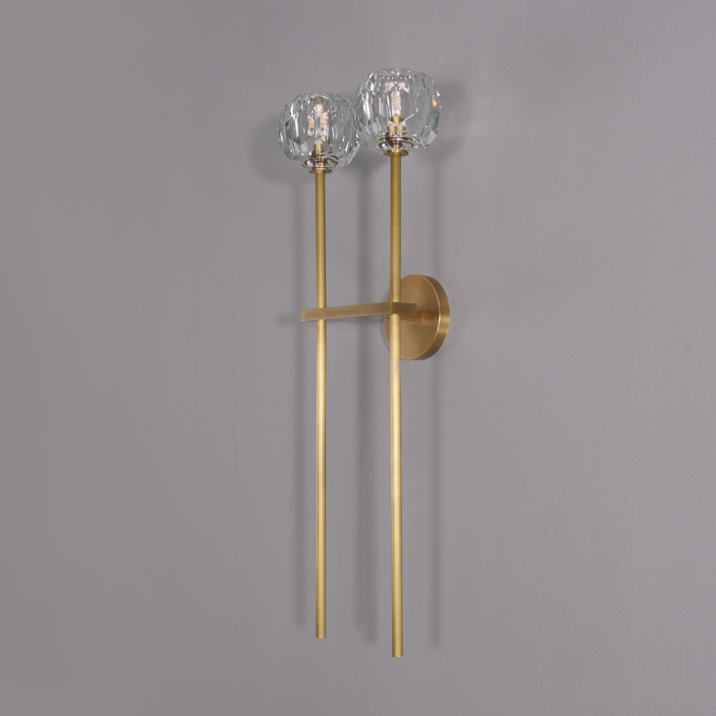 SPHERES DE CRISTAL DOUBLE SCONCE