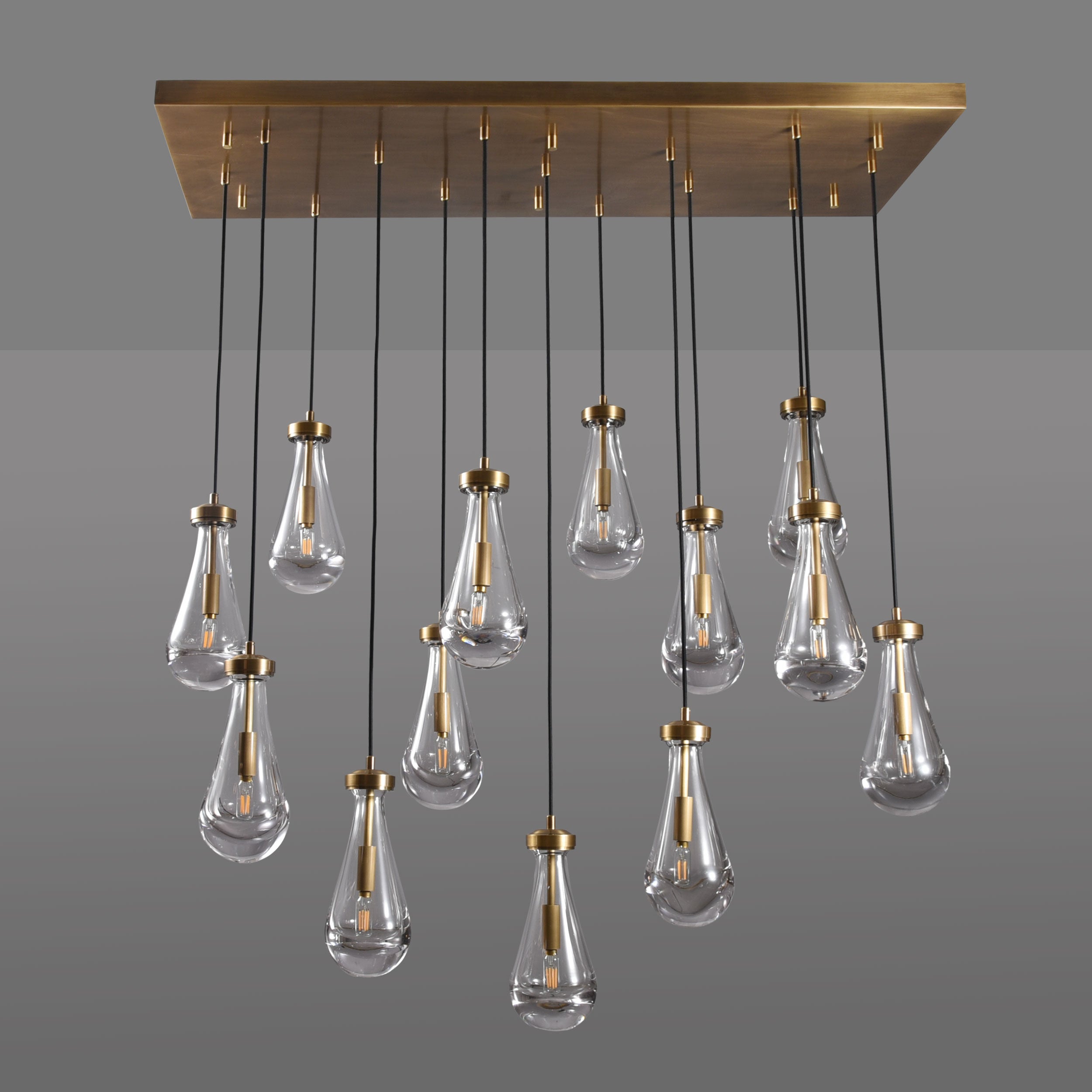 Kelly Linear Chandelier 48" Brass