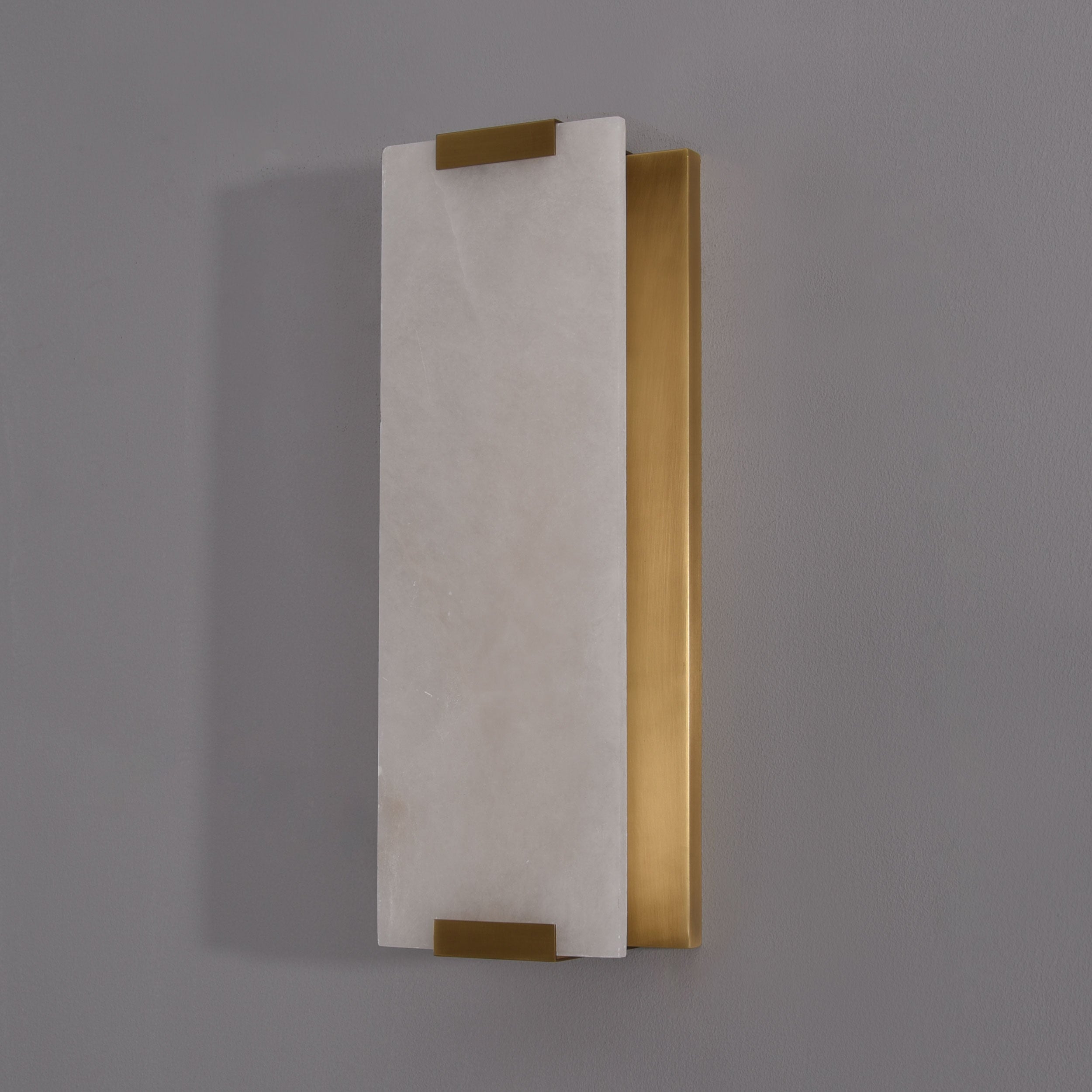 Board  Alabaster Sconce Brass