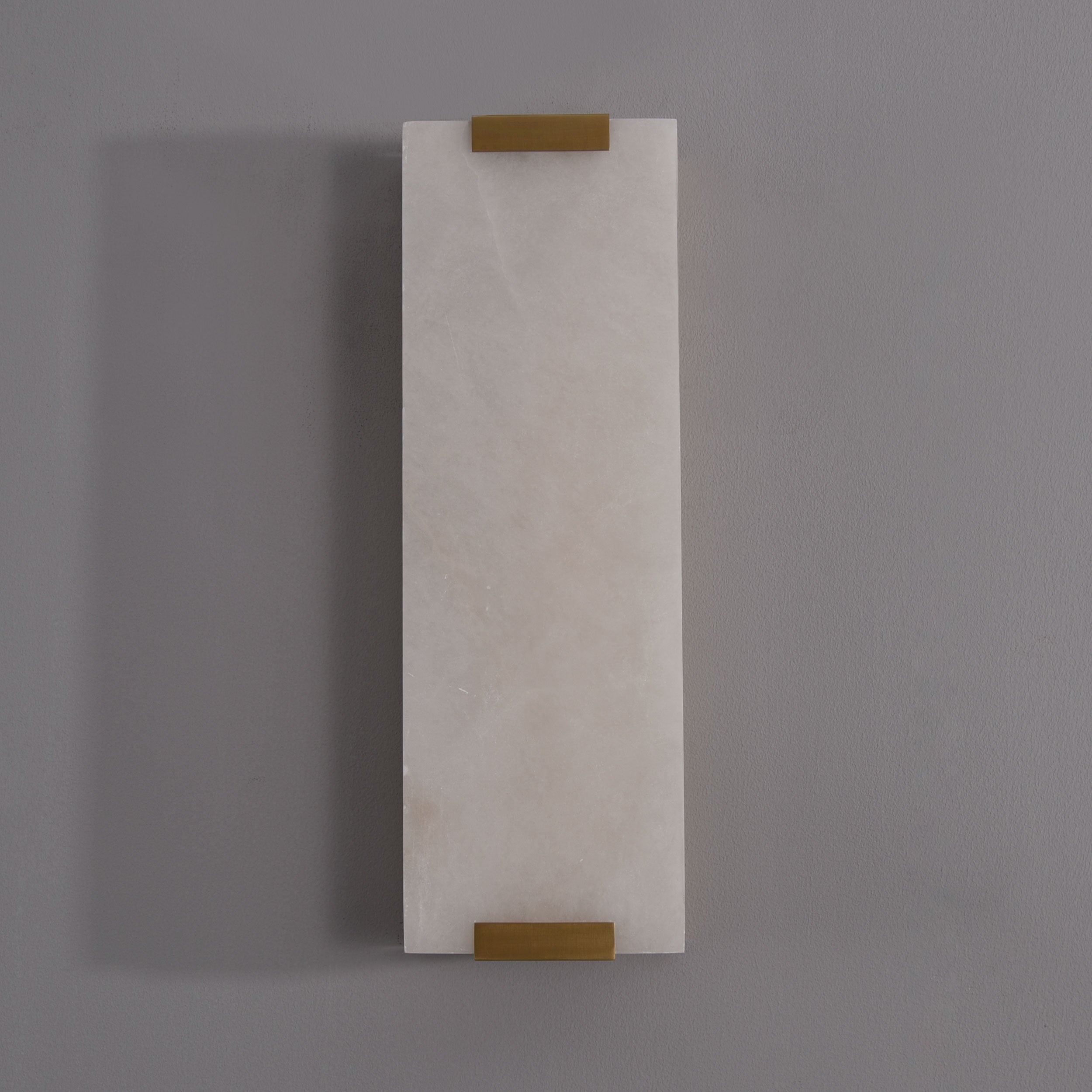 Board  Alabaster Sconce Brass