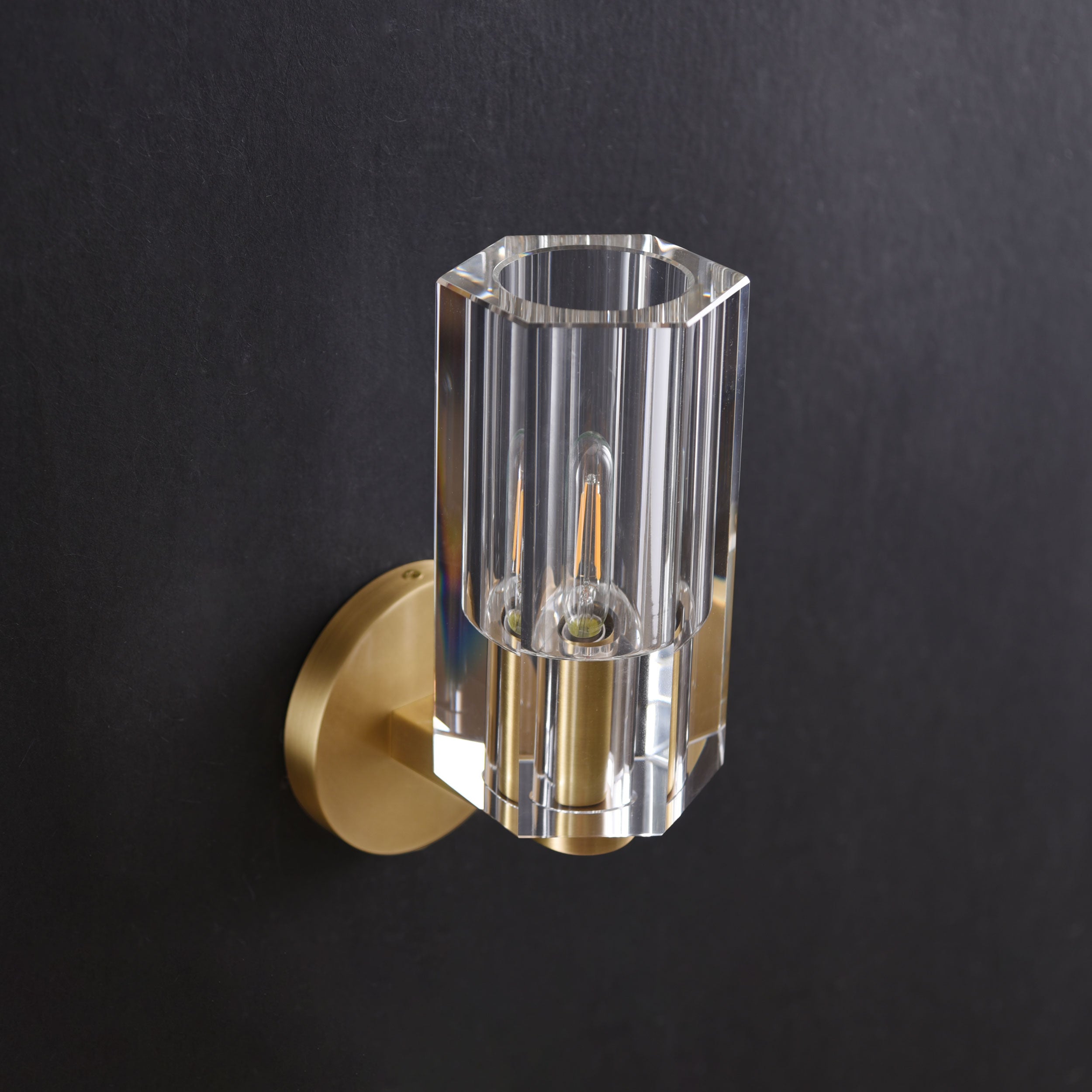 Beyond Crystal Sconce Brass