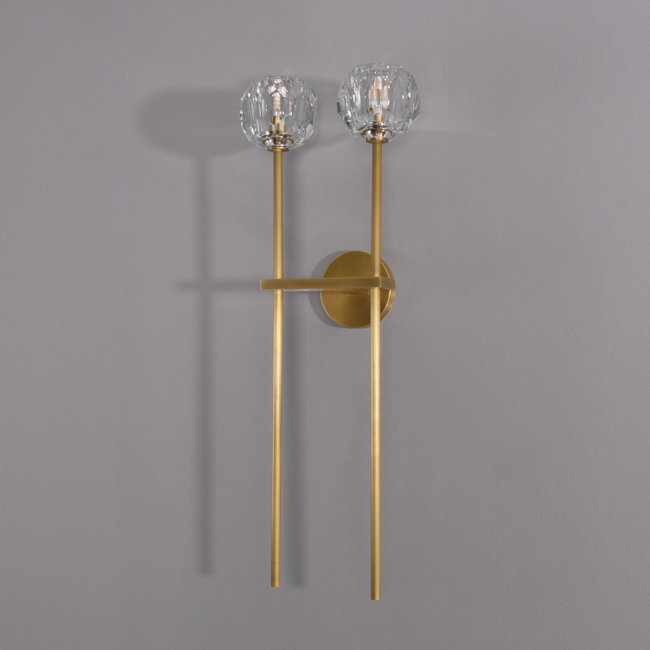 SPHERES DE CRISTAL DOUBLE SCONCE