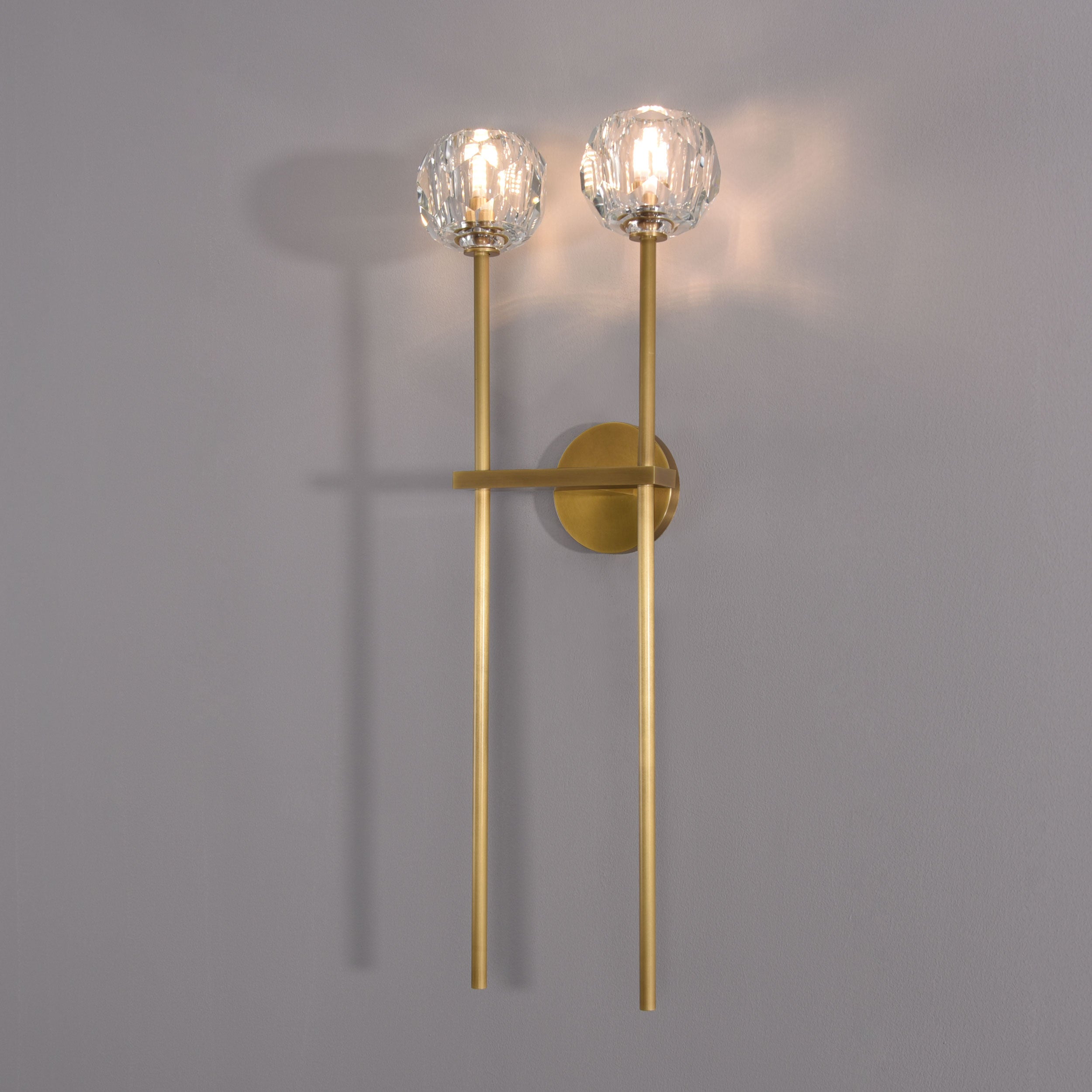 SPHERES DE CRISTAL DOUBLE SCONCE