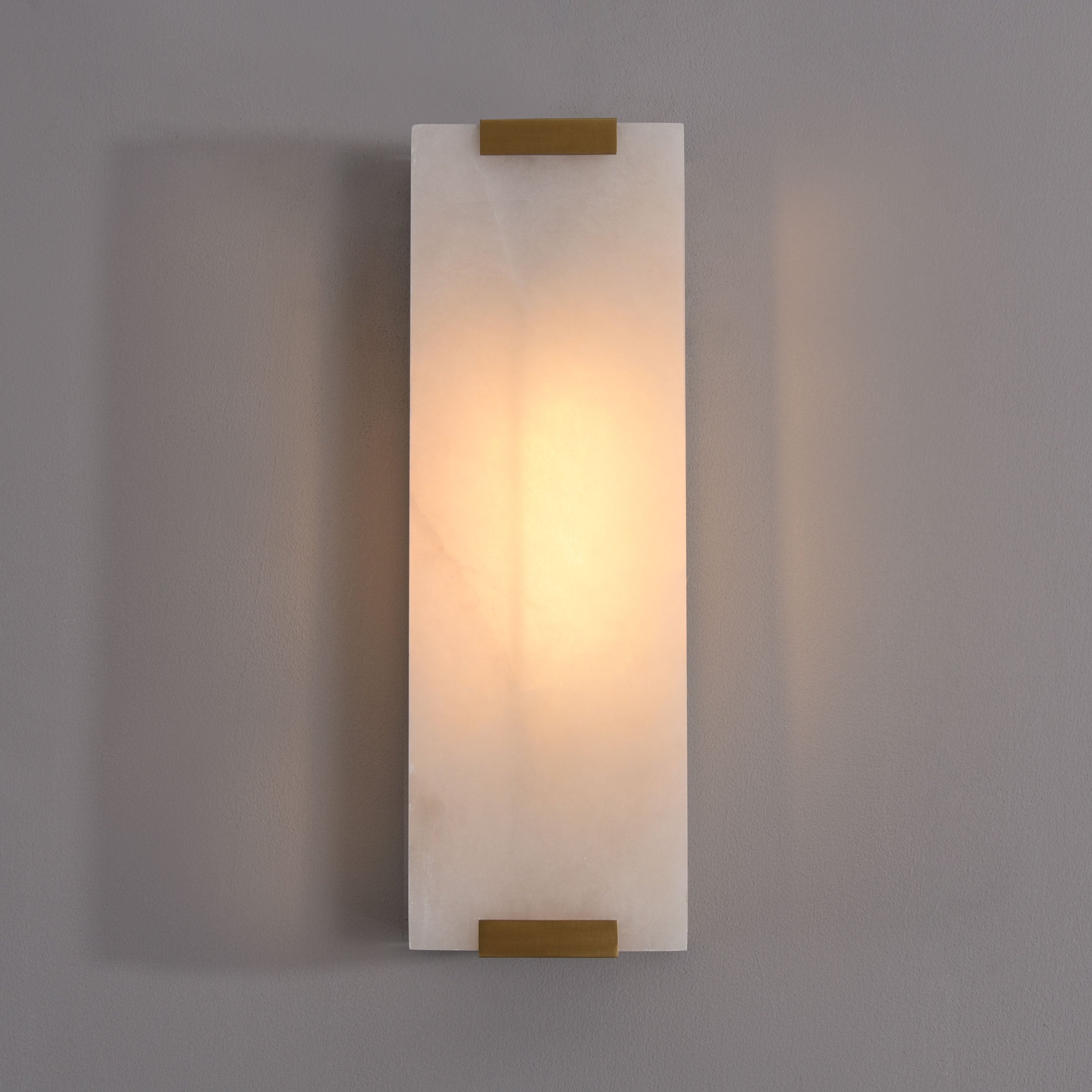 Board  Alabaster Sconce Brass