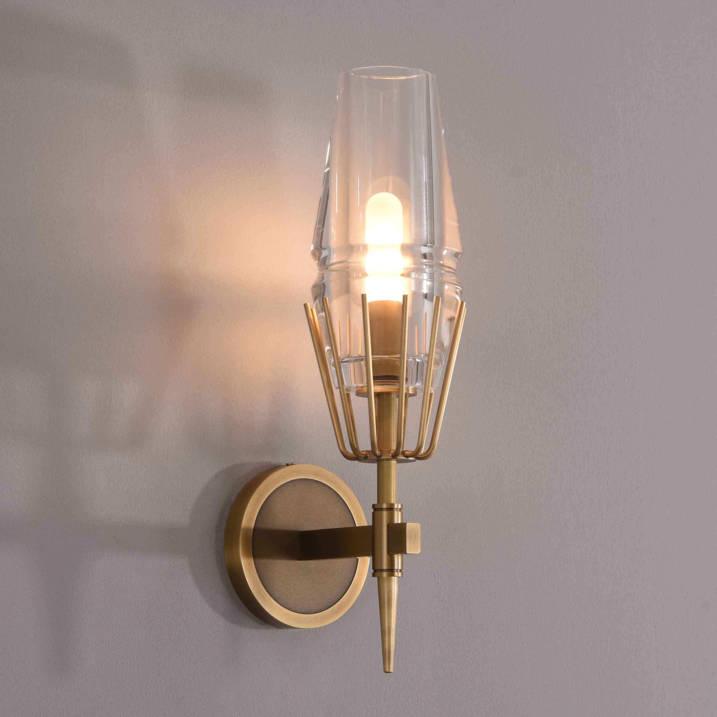 TATA Crystal Sconce Brass