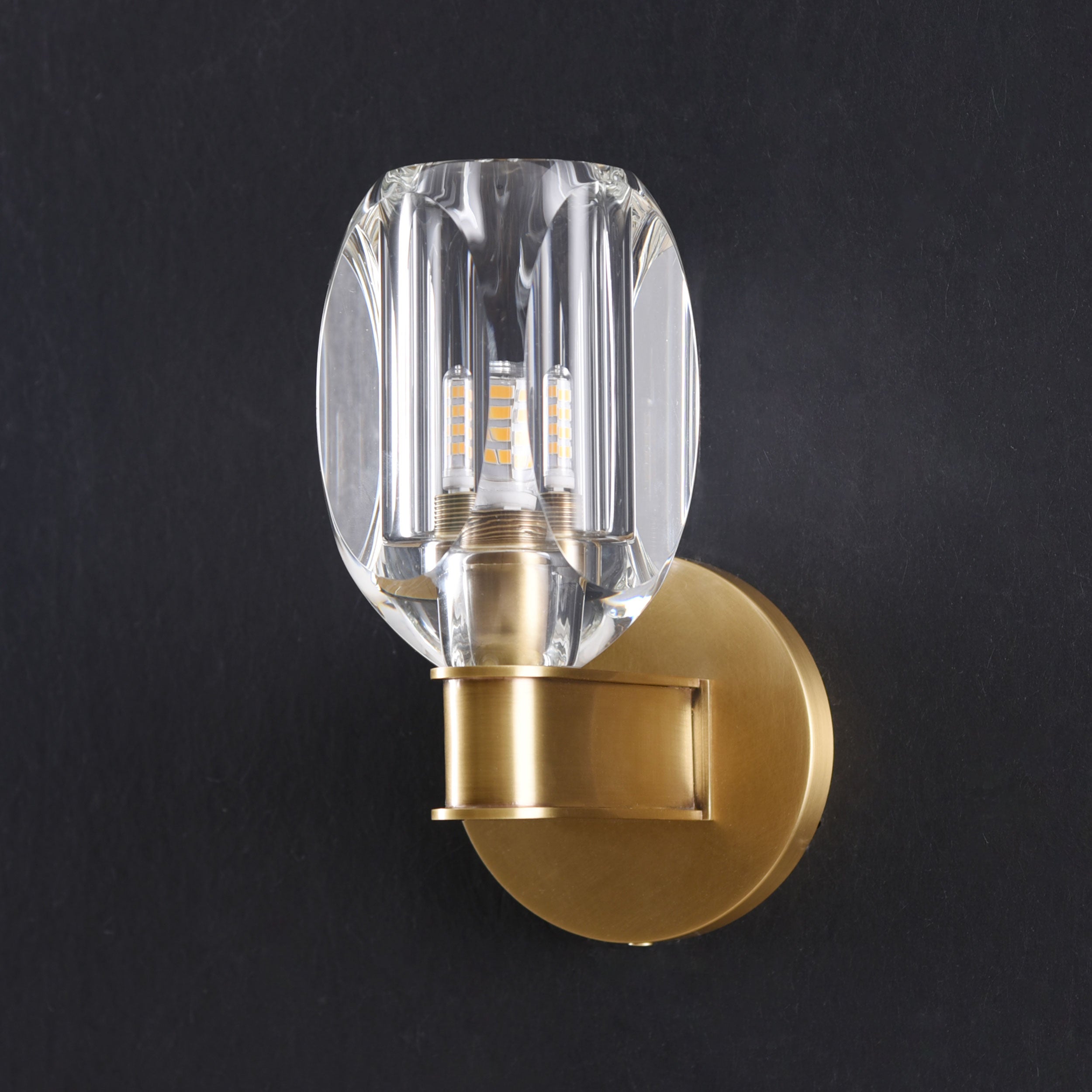 Toll Crystal Sconce Brass