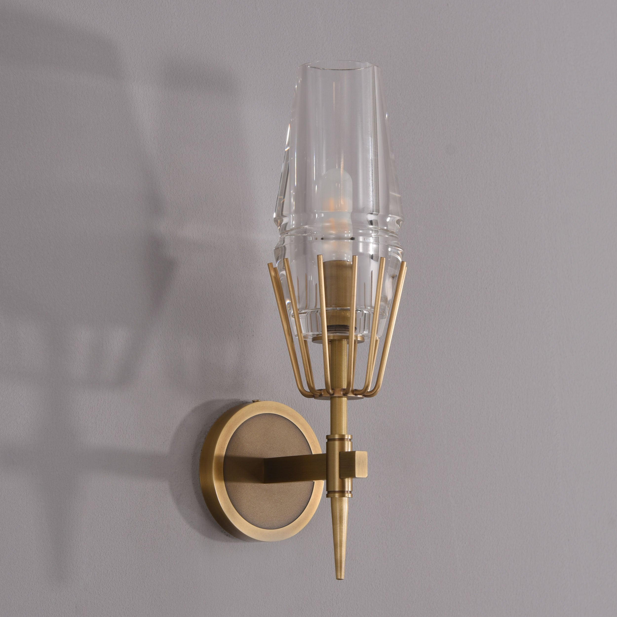 TATA Crystal Sconce Brass