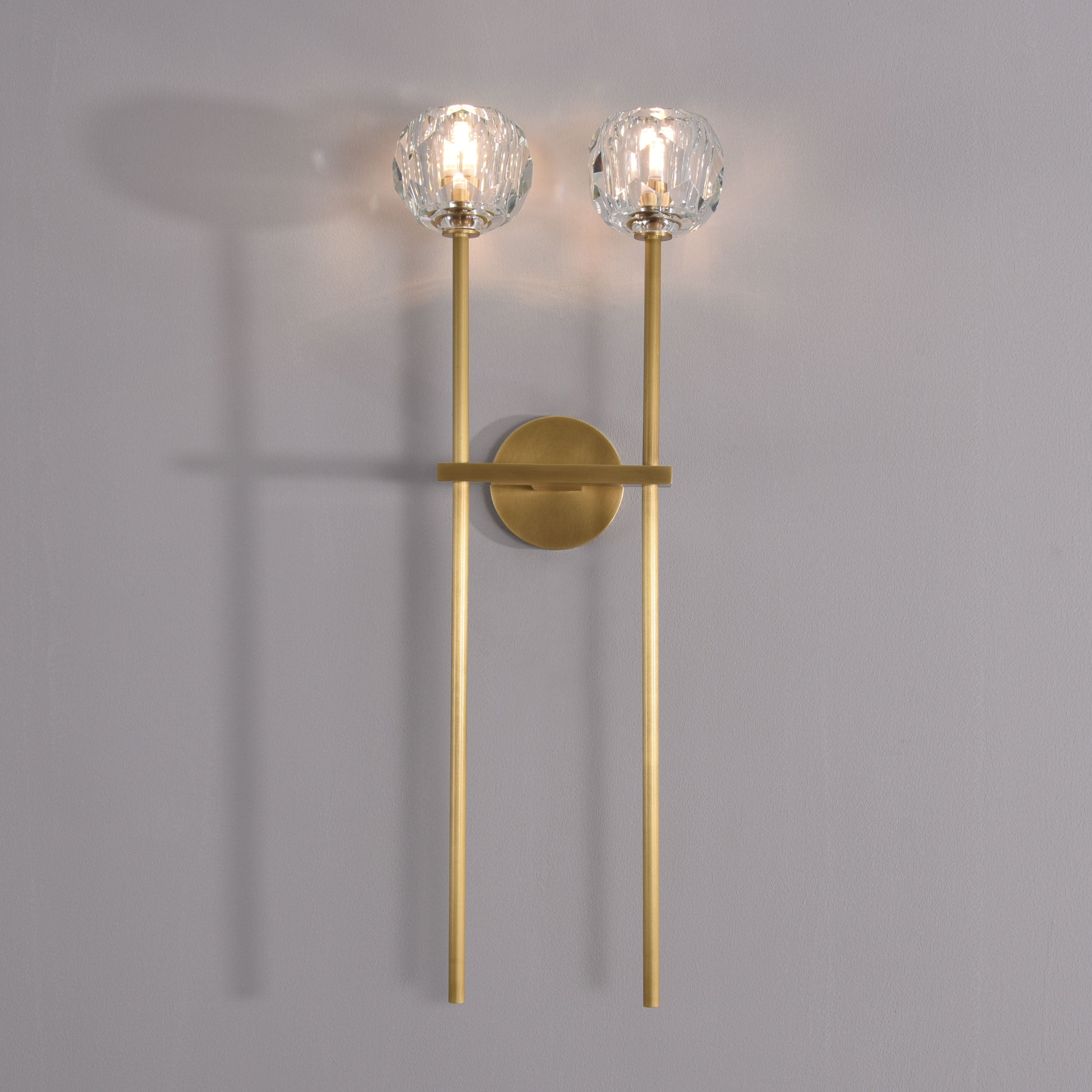 SPHERES DE CRISTAL DOUBLE SCONCE