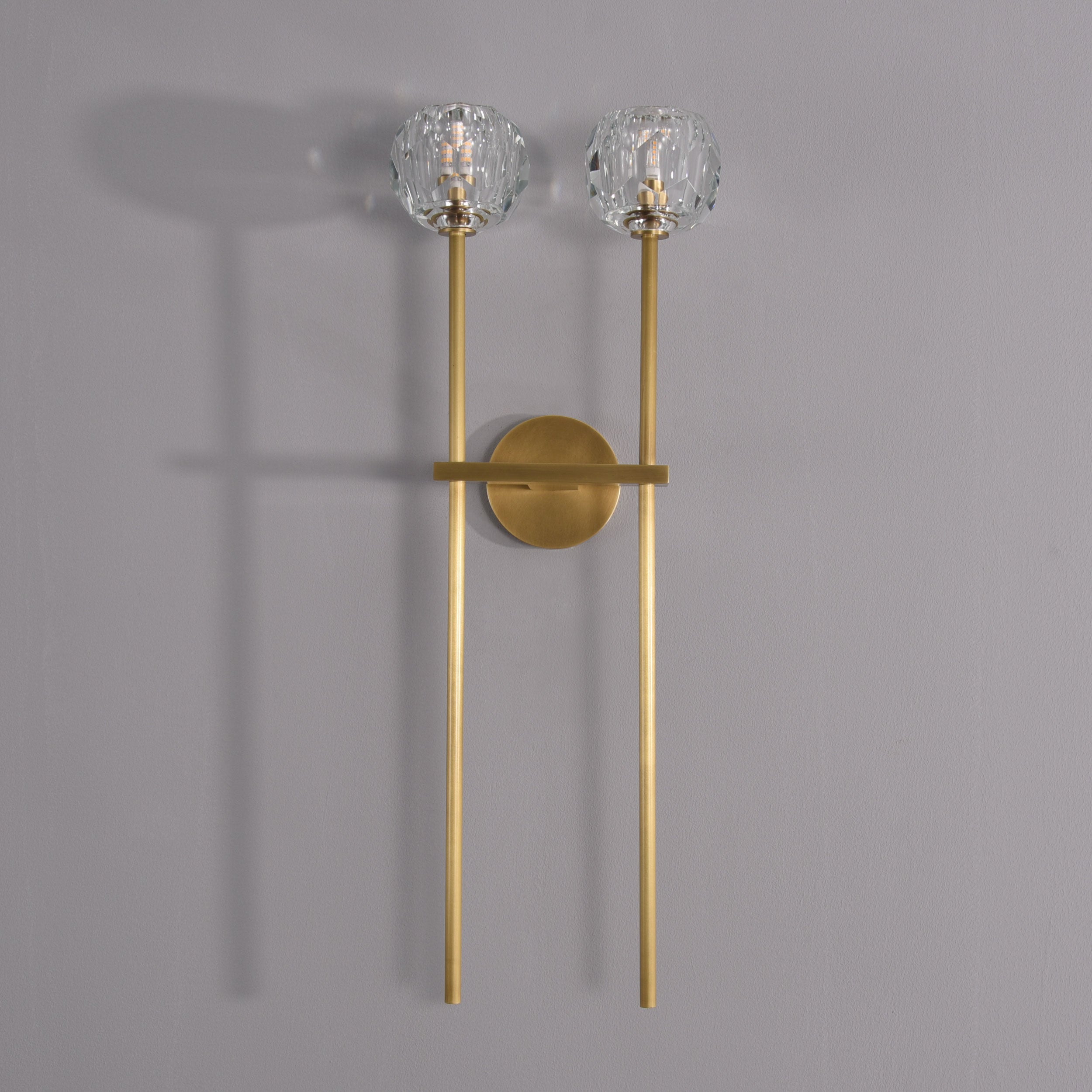 SPHERES DE CRISTAL DOUBLE SCONCE