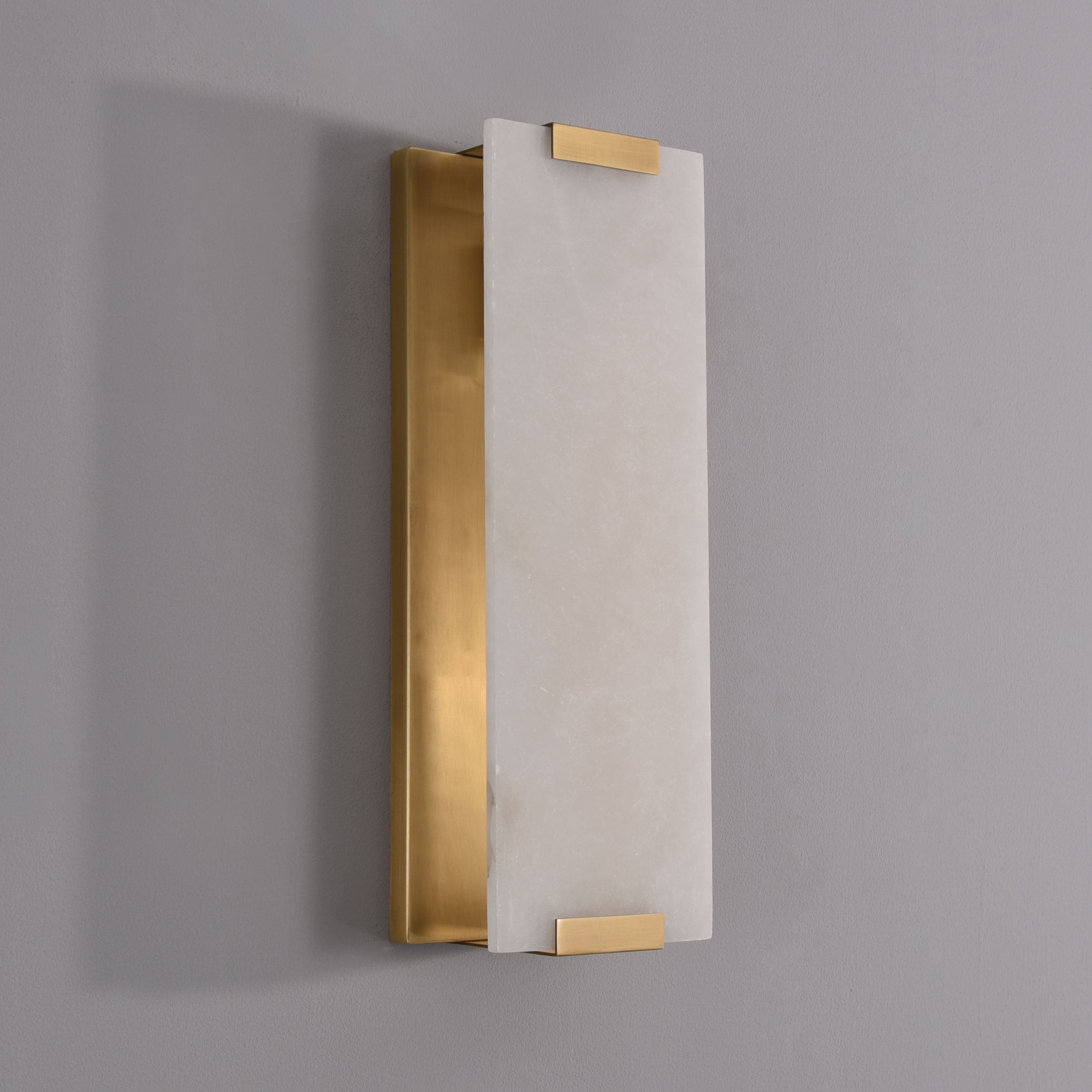 Board  Alabaster Sconce Brass