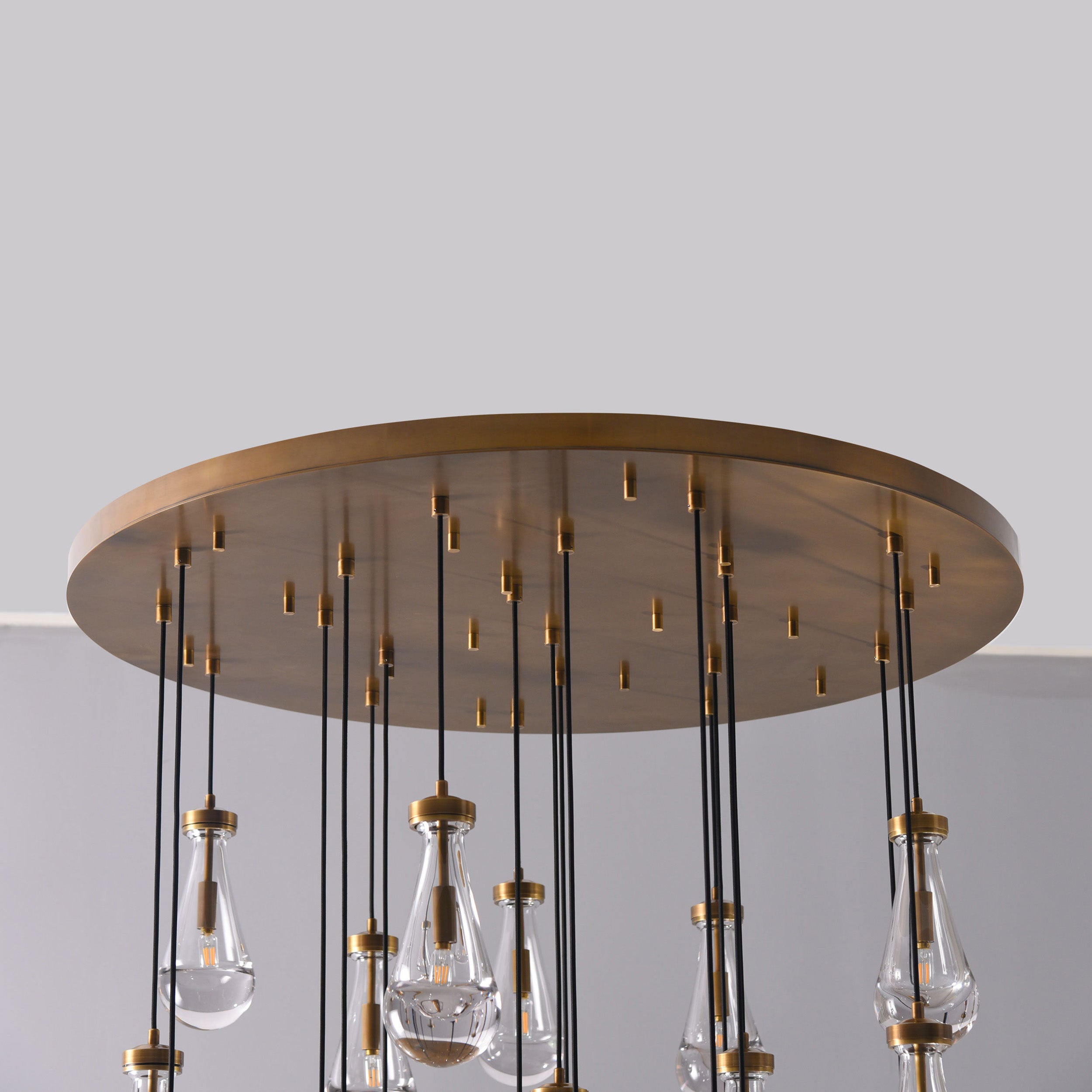 Kelly Round Chandelier 36" Brass