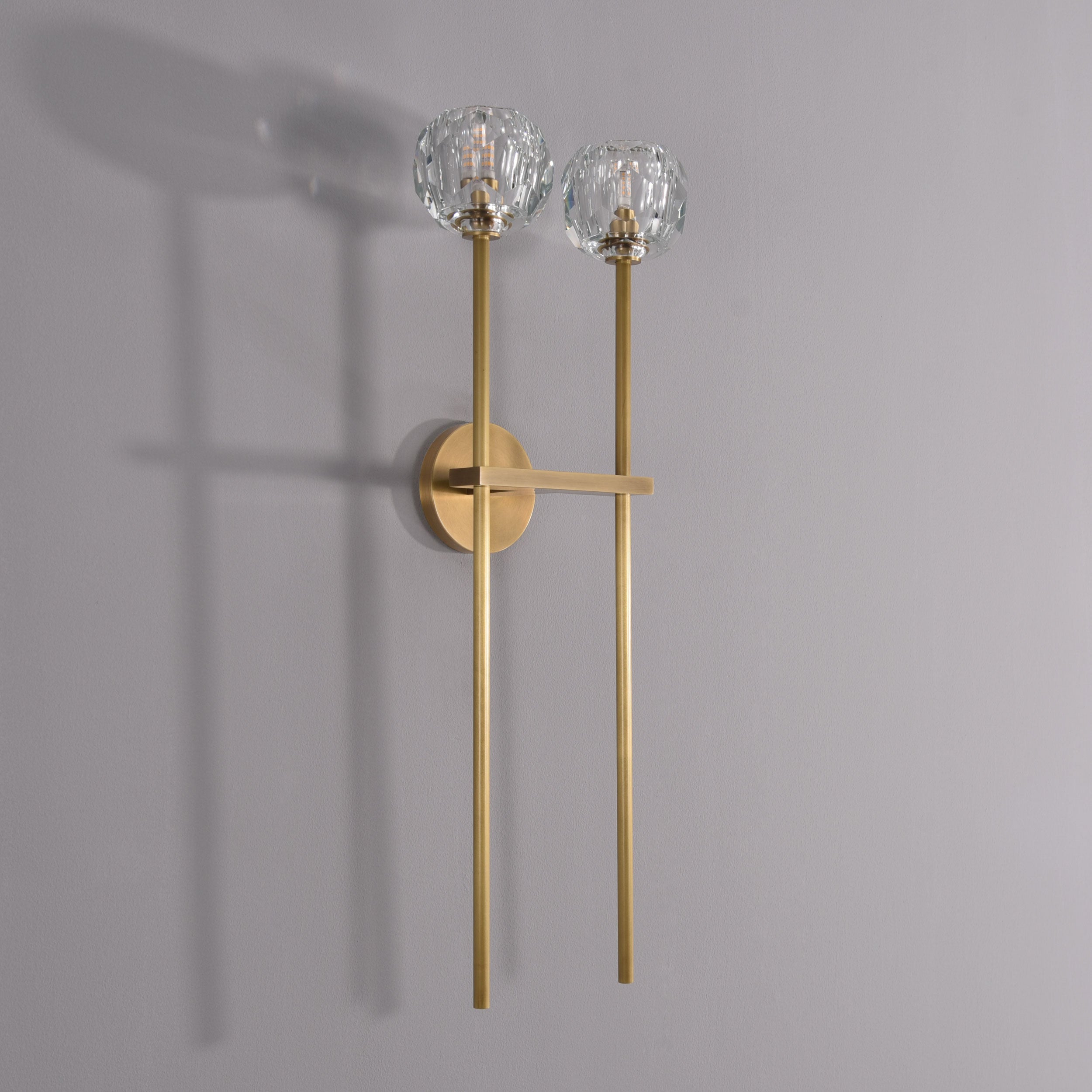 SPHERES DE CRISTAL DOUBLE SCONCE