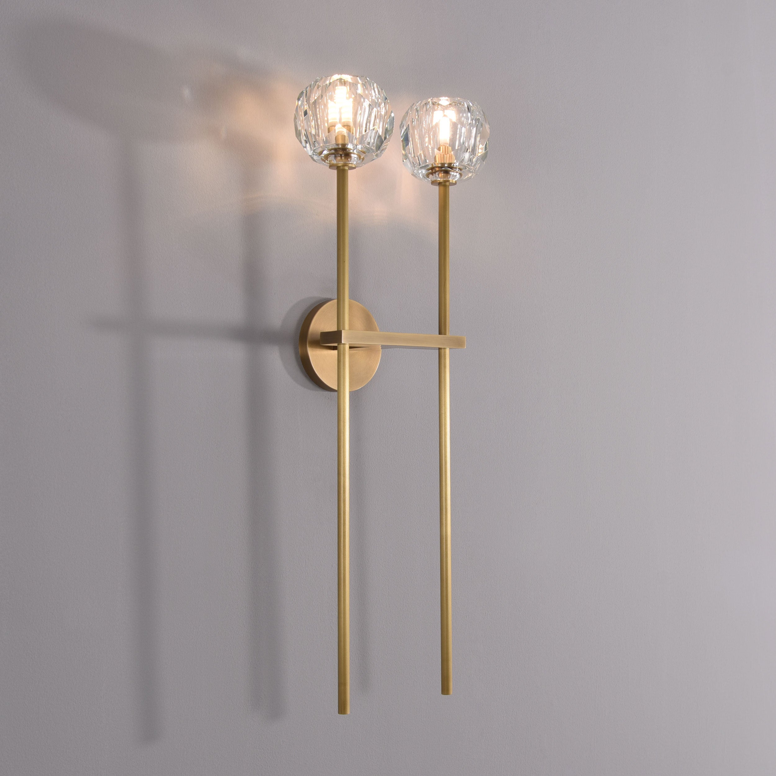 SPHERES DE CRISTAL DOUBLE SCONCE