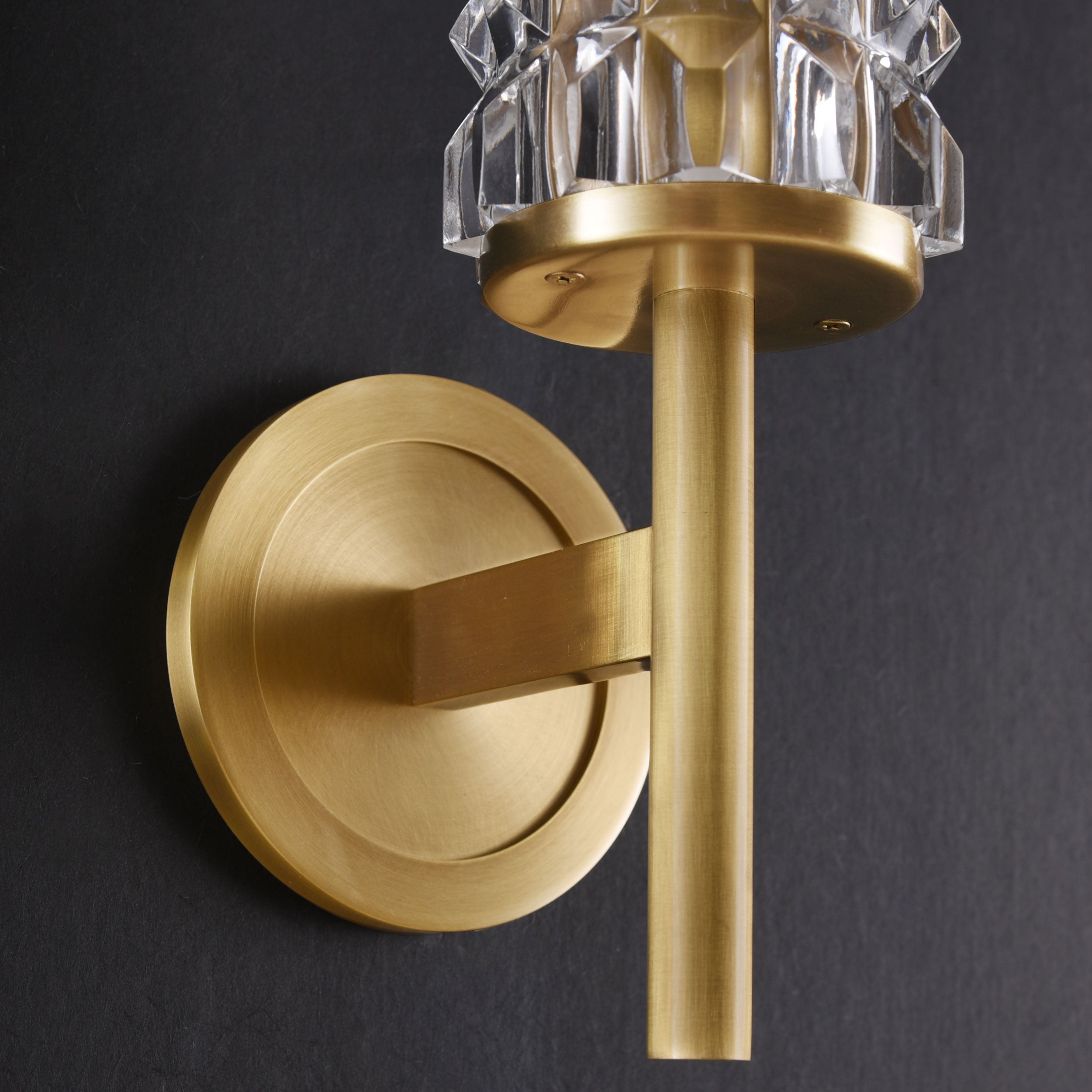 Topclear Crystal Sconce Brass