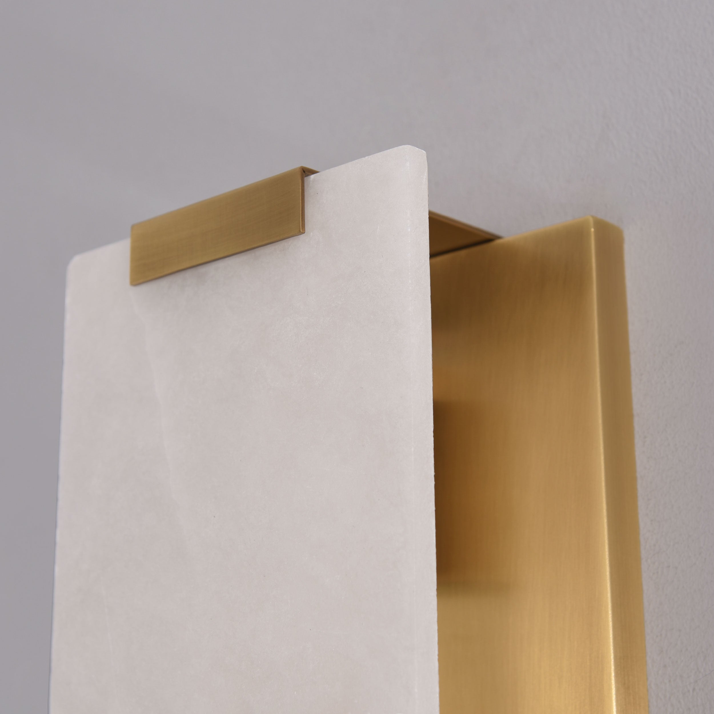 Board  Alabaster Sconce Brass